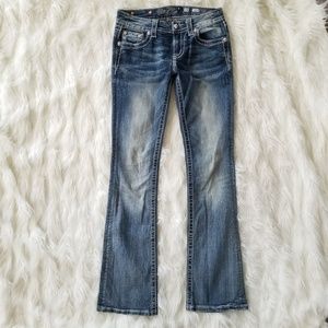 28L Angel Wing Flap Pocket Bootcut Miss Me Jeans